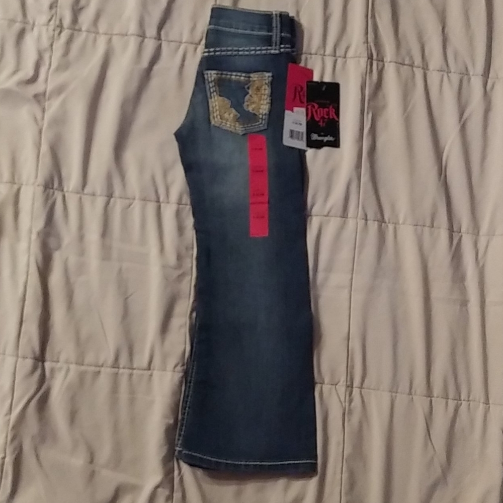 NWT Rock 47 by Wrangler Girls Jeans Size 5 Slim